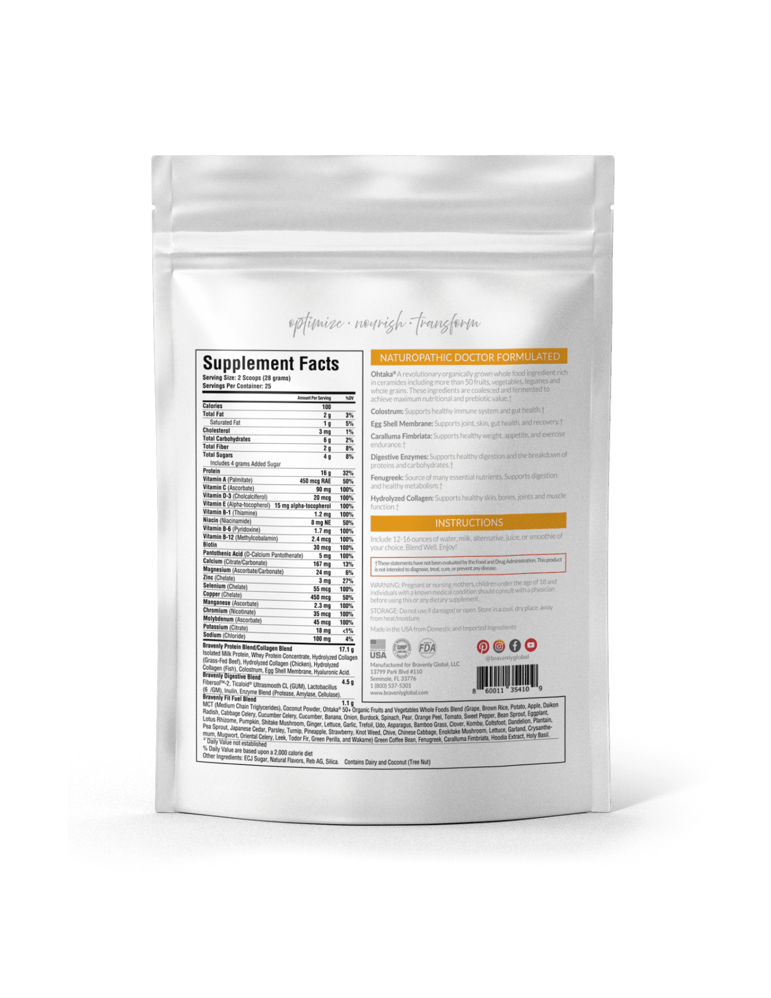 Bravenly Fit Fuel BRAVENLY GLOBAL